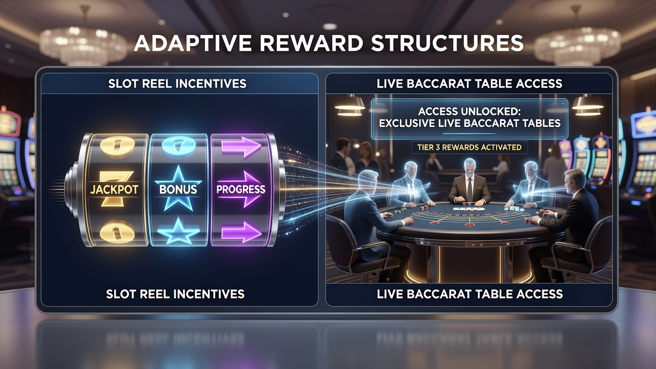 Close-up of smartphone screen displaying baccarat table access unlocked through adaptive rewards and electronic transfers