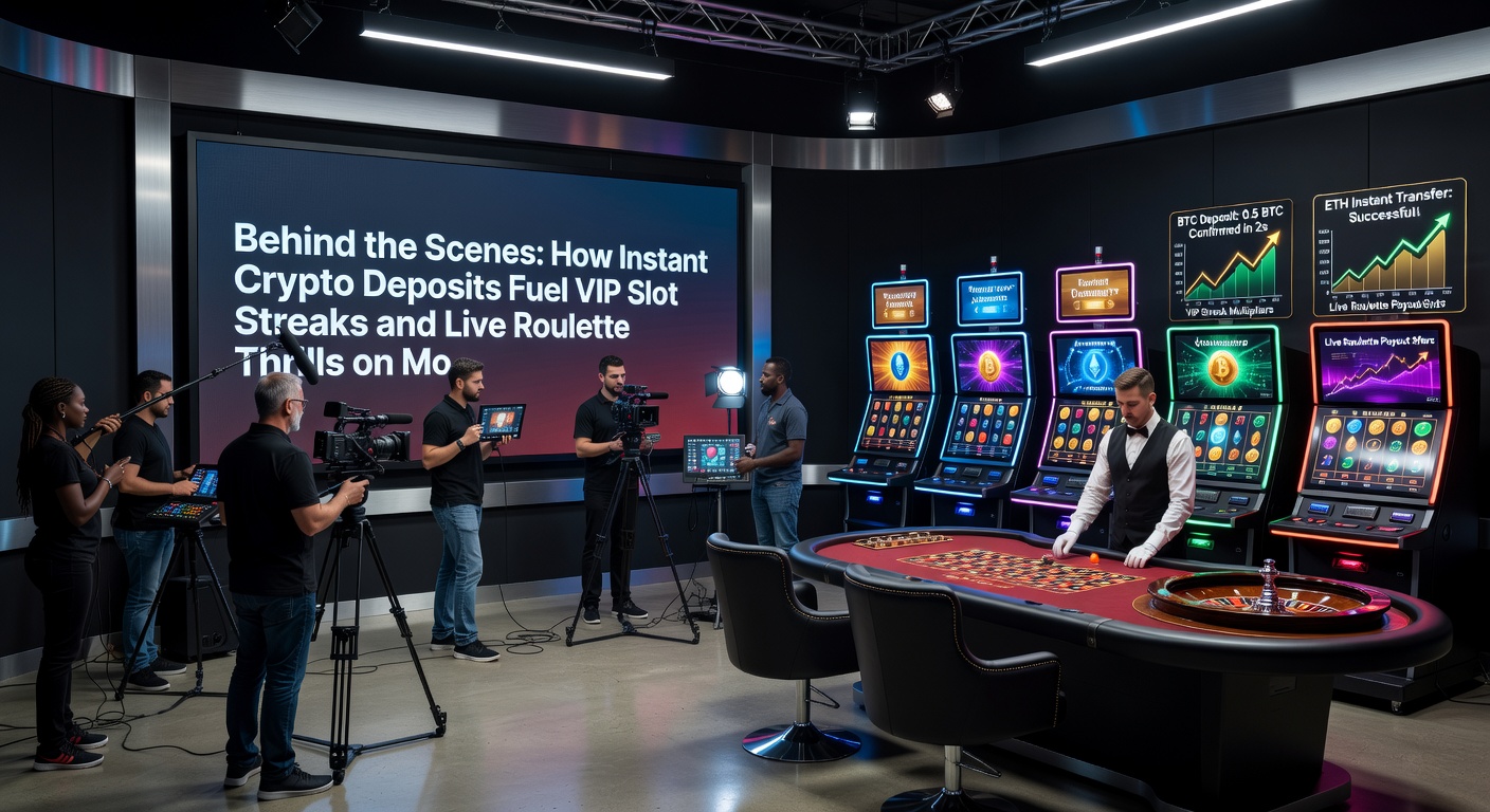 Close-up of mobile screen showing live roulette wheel spinning with crypto wallet interface overlay and VIP balance updating in real-time