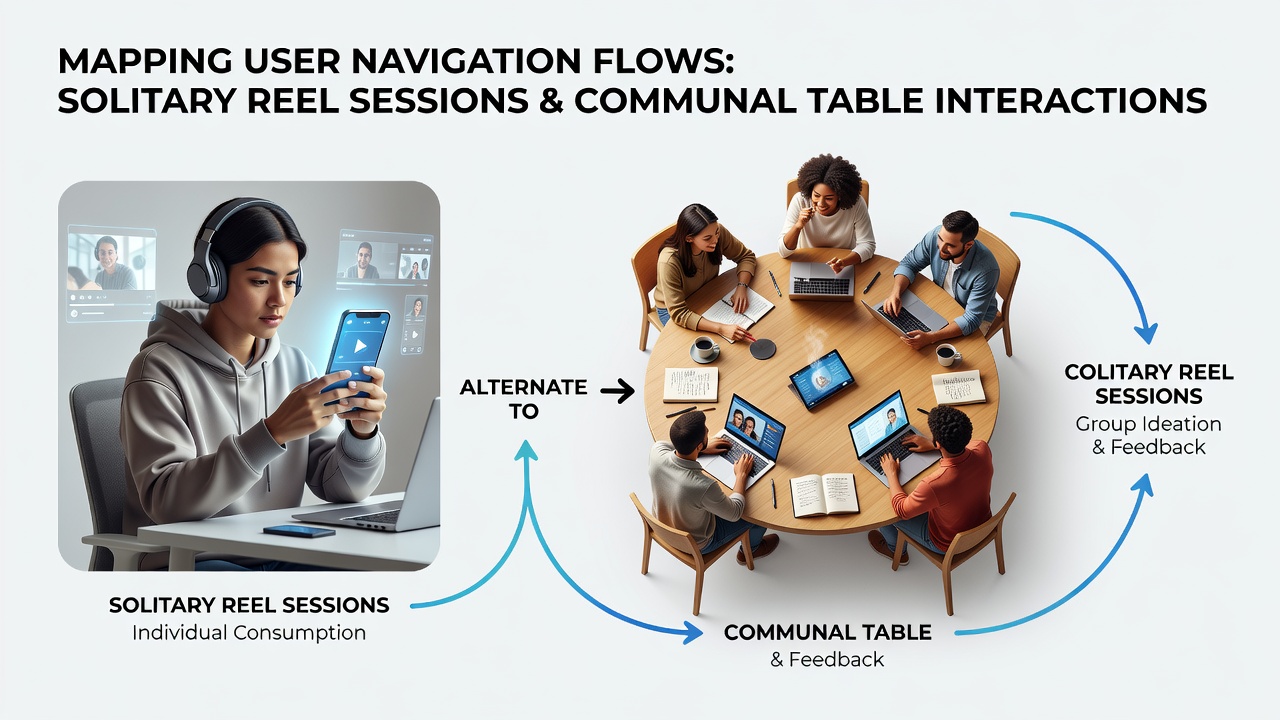 User journey diagram showing transitions between slot reels and live dealer tables on mobile screens