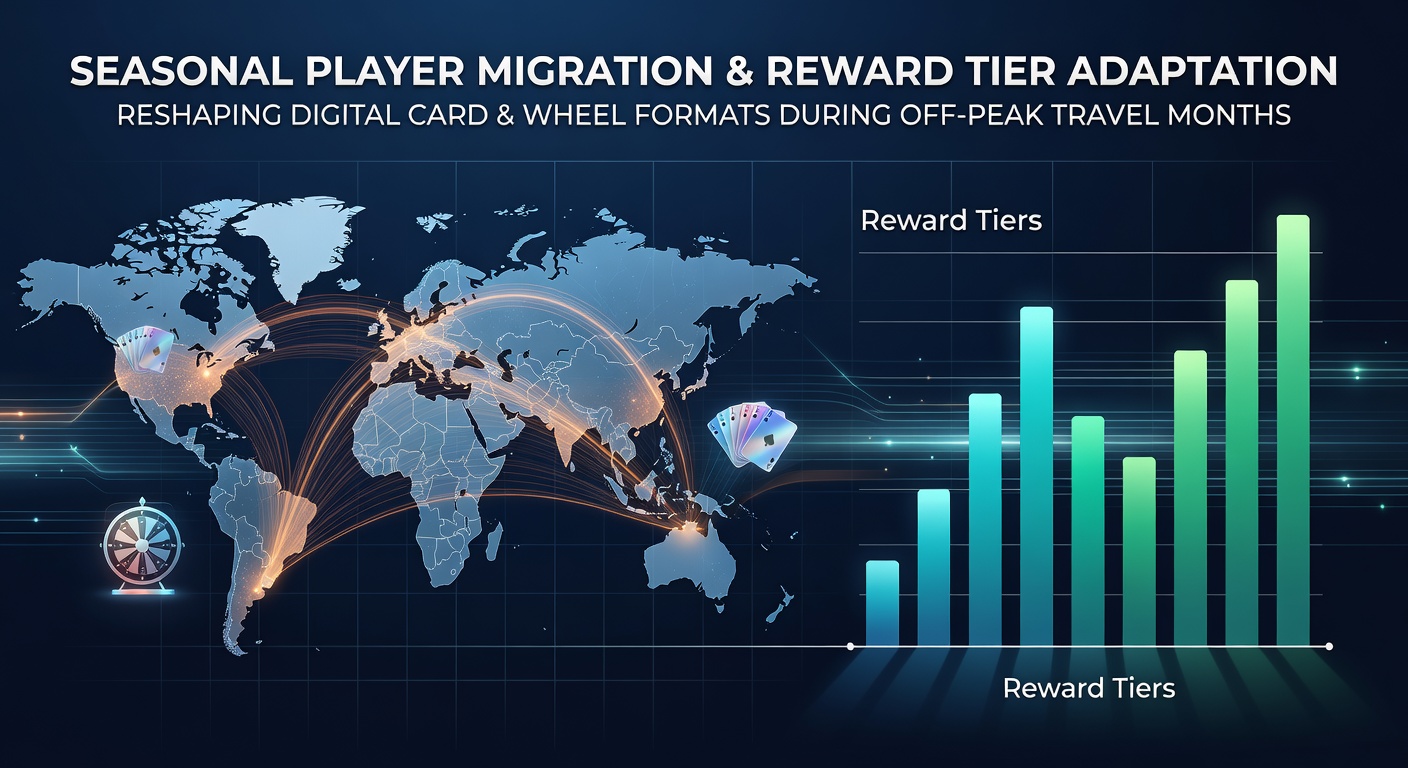 Digital card and wheel game interfaces showing seasonal reward tier adjustments on mobile platforms