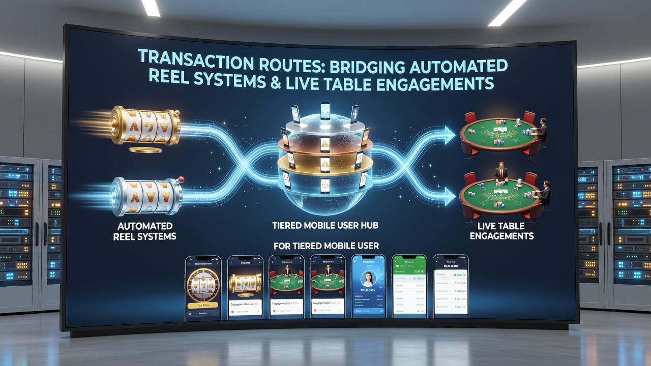 Diagram illustrating payment pathways between slots and live dealer tables on tiered mobile apps